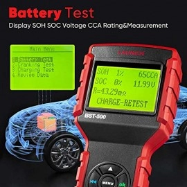 LAUNCH BST-500 Car Battery Tester 12V 24V Battery Load Tester,100-2000CCA Automotive Battery Alternator Tester for Cars/Boat/Truck/Lawn Mower